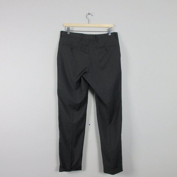 Lanificio Di Tollegno Wool Suit Set Men's Black Business Single Breasted 50 840 - Picture 10 of 16